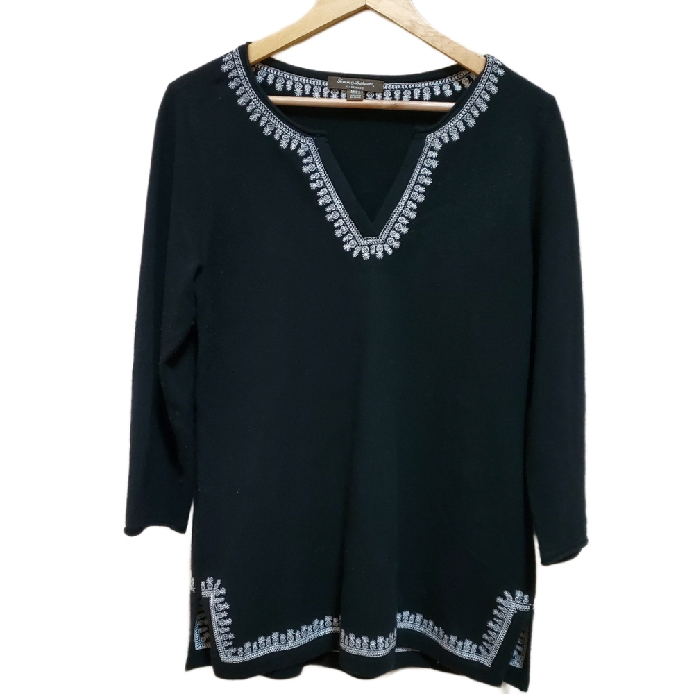Tommy Bahama 100% Cashmere Tunic Sweater, REPAIRED, Medium